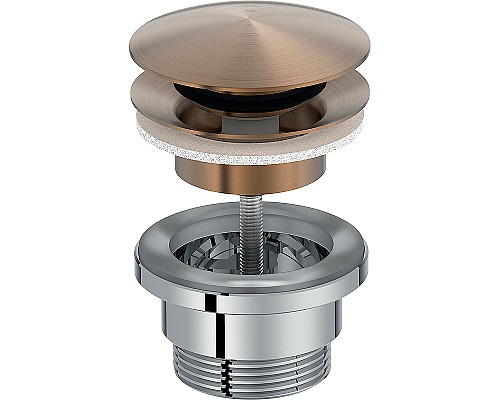 Донный клапан Jacob Delafon Noivelle Vague E30536-BCN click-clack Золото матовое