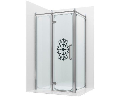 Душевой уголок Ambassador Royal 120x80 18015110-L Хром с рисунком