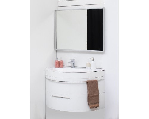 Тумба под раковину De Aqua Эскалада 100 L 186739 угловая подвесная Белая