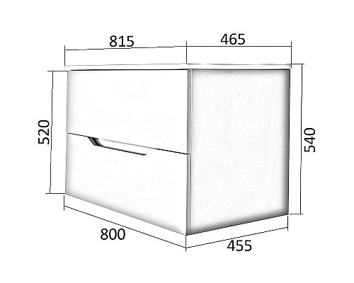 Тумба с раковиной WellWant by Orange Aura 80 WWTRAW468254WM подвесная