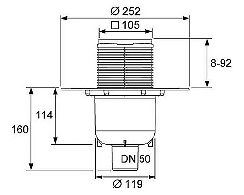 Трап дренажный TECE drainpoint 3601300