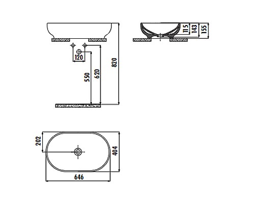 Раковина-чаша Creavit Mina 65 MN165-00CB00E-0000 Белая