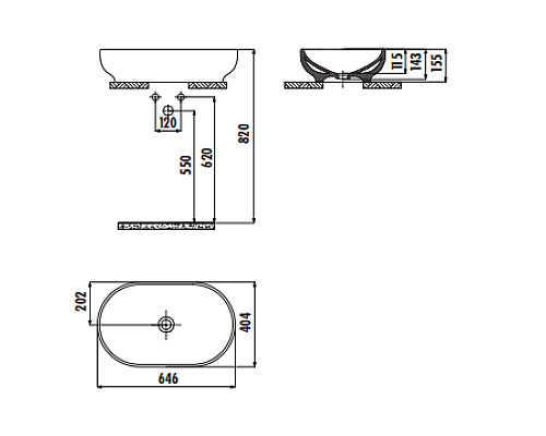 Раковина-чаша Creavit Mina 65 MN165-00CB00E-0000 Белая