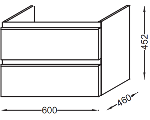 Тумба Jacob Delafon под раковину-столешницу EB2030-RA-E16
