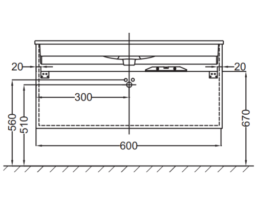 Тумба Jacob Delafon под раковину-столешницу EB2030-RA-E16