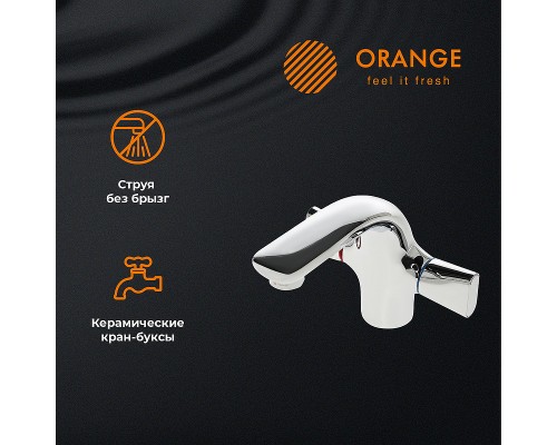 Смеситель для раковины Orange Lotos Хром