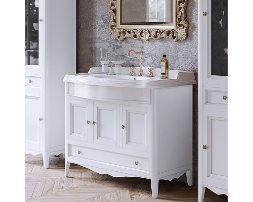 Тумба с раковиной TW Veronica Nuovo 105 VER4105-B+AR874bi*1 Bianco