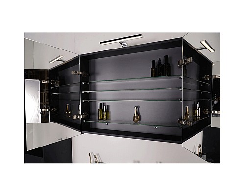 Зеркальный шкаф Orans BC-4023-1000 40231000З с подсветкой Бархатистый черный