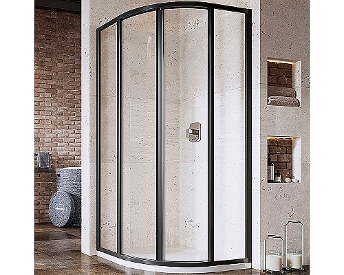 Душевой уголок Ravak Supernova SKCP4-80 80x80 3114O302Z1 Черный Transparent