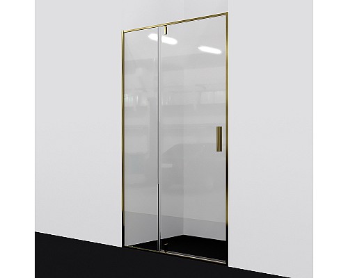 Душевая дверь WasserKRAFT Aisch 90 55P04 профиль Матовое золото стекло прозрачное