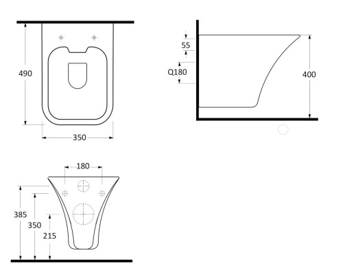 Унитаз beWash Ladoga 54303201 подвесной Белый глянец с сиденьем Микролифт