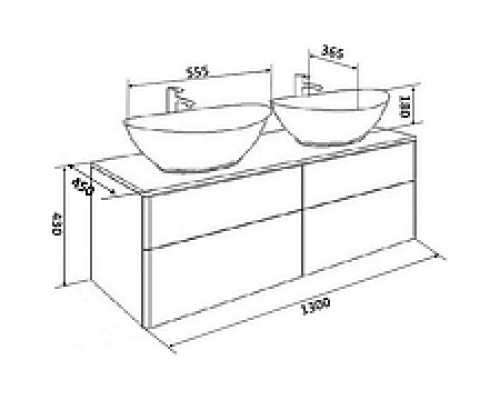 Тумба под раковину Orange Otto Ot-130TuWOOD подвесная Белый Ясень