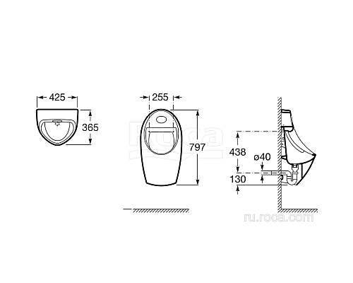 Писсуар Roca Euret 35945E000