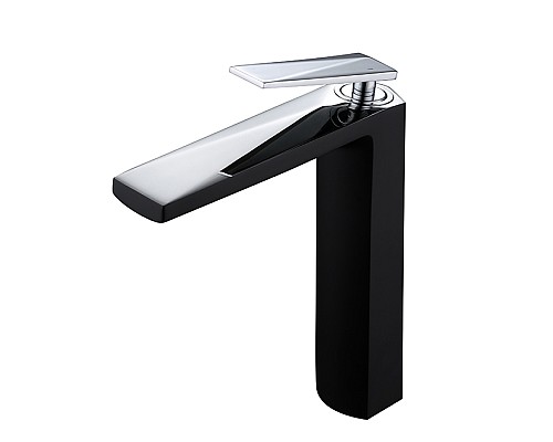 смеситель для умывальника Boheme VENTURO 372-b черный-хром