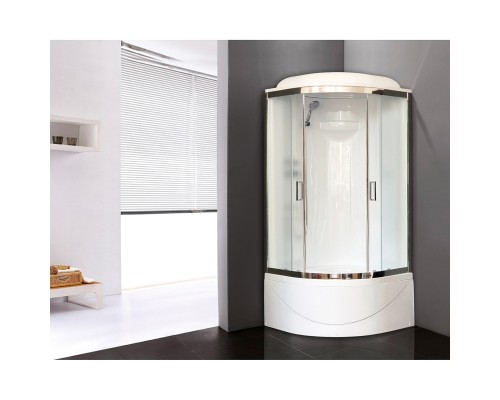 Душевая кабина Royal Bath ВК 90x90 стекло матовое задние стенки Белые