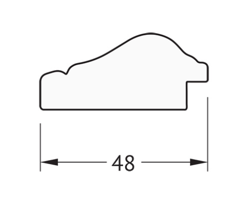 Зеркало Evoform Definite 142х52 BY 1066 в багетной раме - Алебастр 48 мм