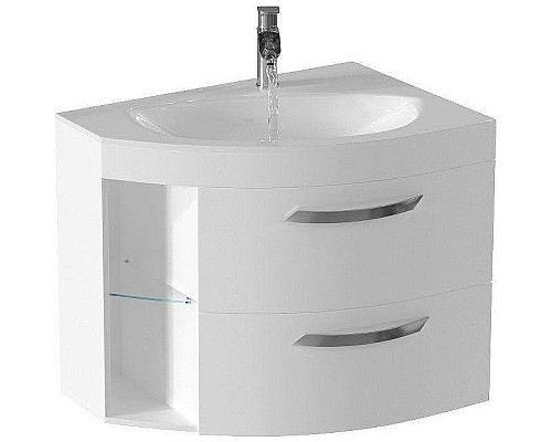 Раковина De Aqua Трио Люкс 80 R WTL 010 New НФ-00008083 угловая Белая