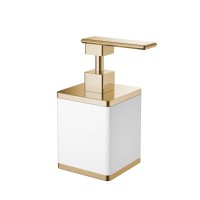 Диспенсер квадратный белый-золото