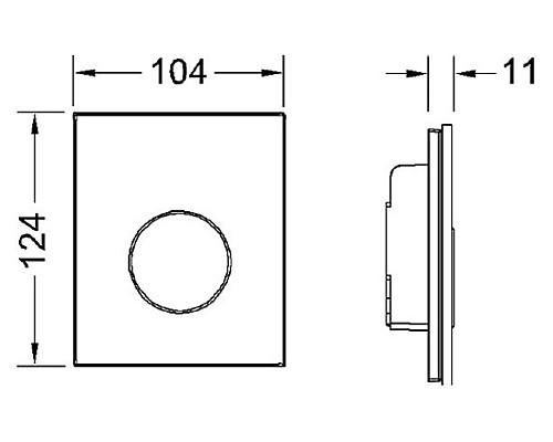 Панель смыва для писсуара TECE loop 9242651