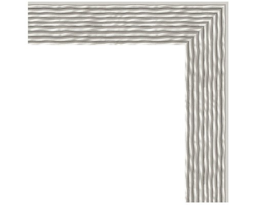 Зеркало Evoform Definite 101х51 BY 3070 в багетной раме - Волна алюминий 46 мм