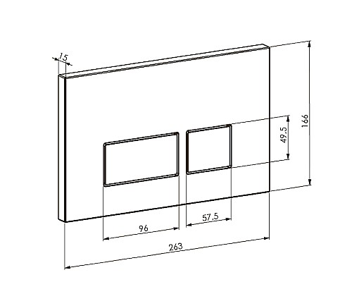 Клавиша смыва Boheme 664-CR Хром