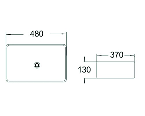 Раковина керамическая накладная SantiLine SL-1010