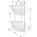 Полка корзина AM.PM Sense L A7452200 угловая Хром