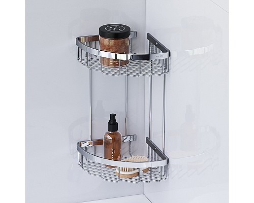 Полка корзина AM.PM Sense L A7452200 угловая Хром Полка корзина AM.PM Sense L A7452200 угловая Хром