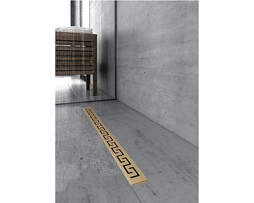 Душевой лоток BERGES В1 Antik 700 золото глянец боковой