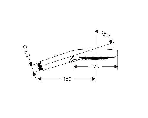 Душевая лейка Hansgrohe Raindance Select черный матовый 26530670