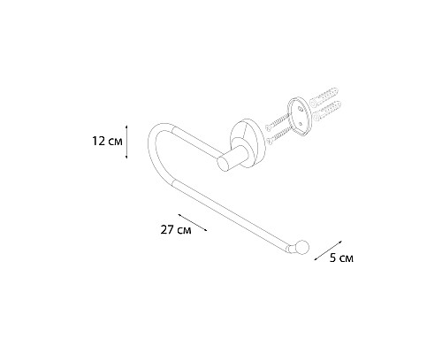 Полотенцедержатель FIXSEN Europa кольцо FX-21811A