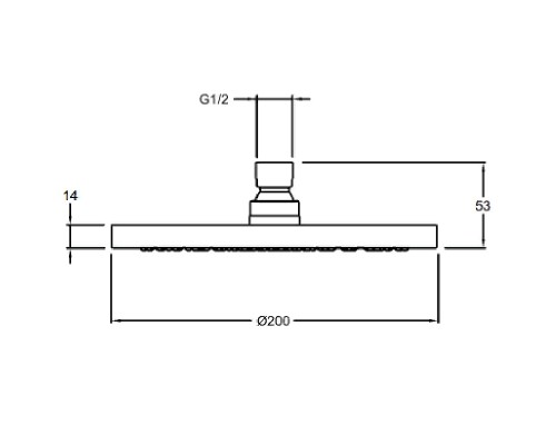 Верхний душ Jacob Delafon July E21760-CP Хром