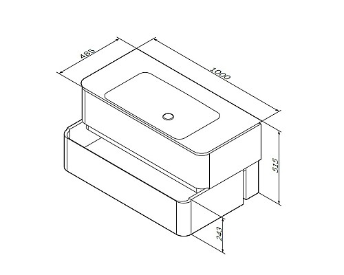 База под раковину подвесная AM.PM Sensation M30FHX1002NF 1000 мм