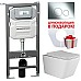 Комплект унитаза с инсталляцией Ceramica Nova Metric CN3007_1001CH_1000 с сиденьем Микролифт и клавишей смыва