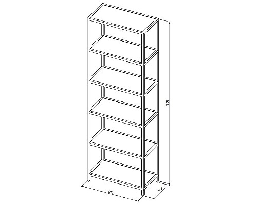 Стеллаж Allen Brau Liberty 60 1.33006.BB Черный браш