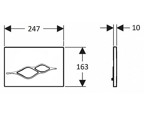 Клавиша смыва Creavit Ufo GP1002.02 Черная глянец