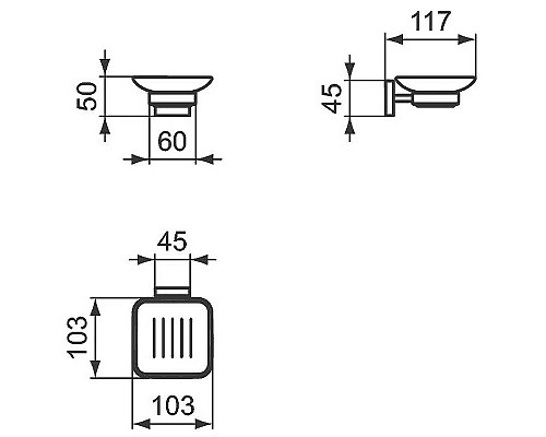 Мыльница Ideal Standard IOM Square E2201AA Хром