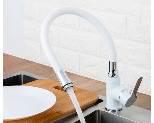 Смеситель для кухни Frap H41 F4041 Белый Хром