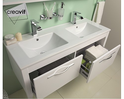 Раковина Creavit Su 121 SU121-00CB00E-0000 двойная Белая Раковина Creavit Su 121 SU121-00CB00E-0000 двойная Белая