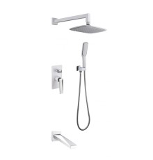 Смеситель встроенный с изливом Boheme Venturo БЕЛЫЙХРОМ