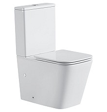 Унитаз компакт Black&White Universe 7703W с бачком и сиденьем Микролифт