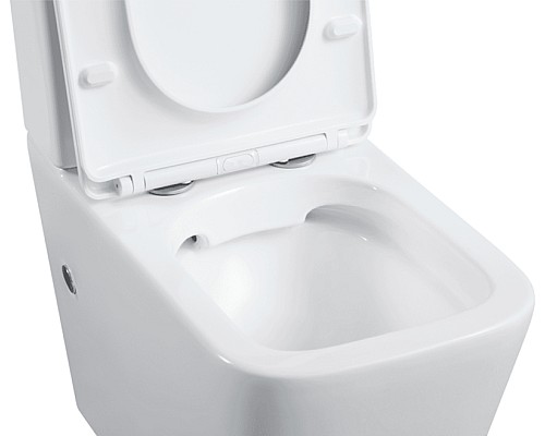 Унитаз компакт Black&White Universe 7703W с бачком и сиденьем Микролифт