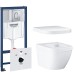 Комплект унитаза Grohe Euro Ceramic Solido 39536000 с инсталляцией с сиденьем Микролифт с клавишей