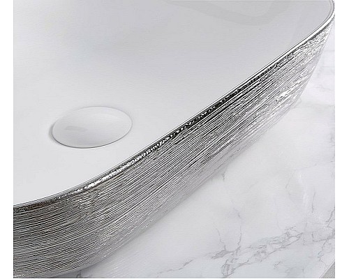 Раковина-чаша CeramaLux 46 D1333H131 Серебро Белая