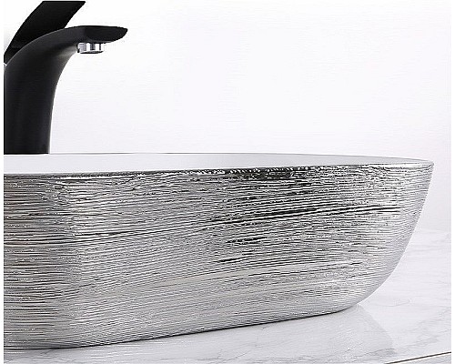 Раковина-чаша CeramaLux 46 D1333H131 Серебро Белая