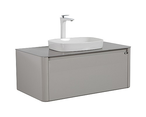 Комплект мебели для ванной Black&White Universe U915.1000 100 9151000 подвесной Glossy light grey