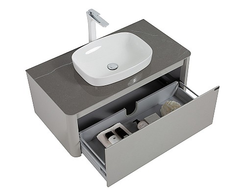 Комплект мебели для ванной Black&White Universe U915.1000 100 9151000 подвесной Glossy light grey