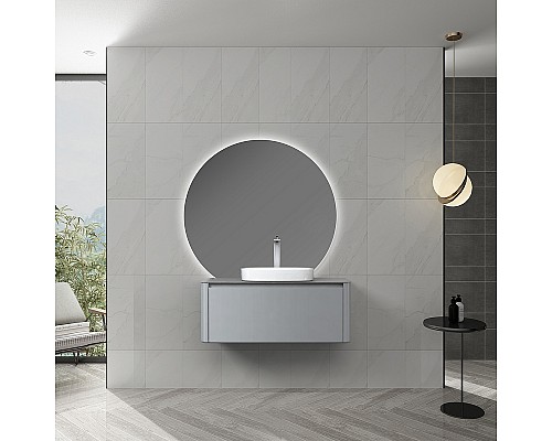 Комплект мебели для ванной Black&White Universe U915.1000 100 9151000 подвесной Glossy light grey