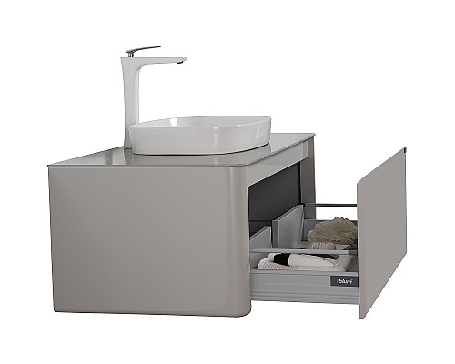 Комплект мебели для ванной Black&White Universe U915.1000 100 9151000 подвесной Glossy light grey