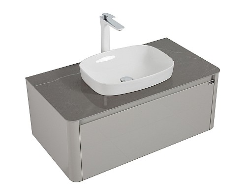 Комплект мебели для ванной Black&White Universe U915.1000 100 9151000 подвесной Glossy light grey